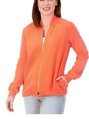 Belle Beach gauze jacket. Coral. NWOT. Size XL